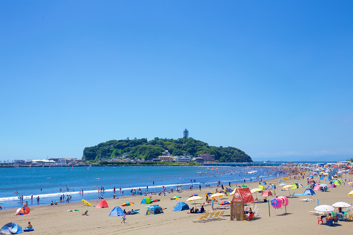 片瀬東浜海水浴場　江ノ島海岸