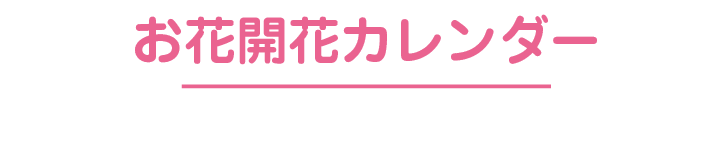 開花カレンダー