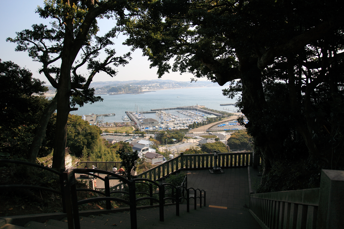 江島神社中津宮ウッドデッキ