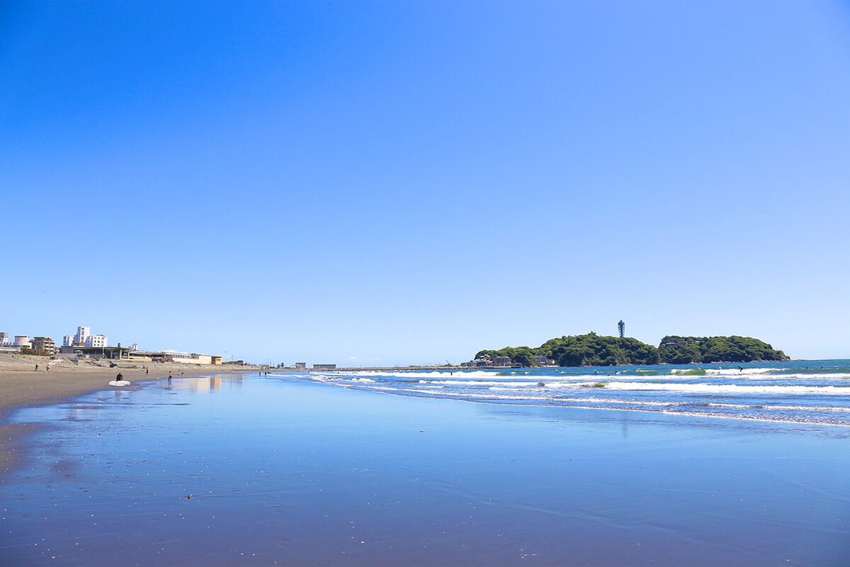 片瀬西浜海水浴場　江ノ島海岸