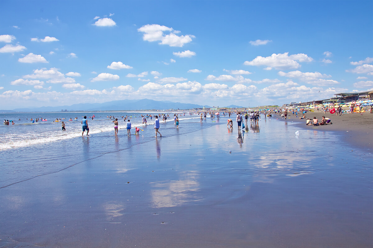 片瀬西浜海水浴場　江ノ島海岸