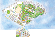 江の島イラストマップ
